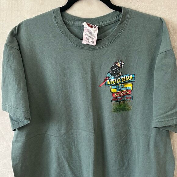 Harley-Davidson T-Shirt Men’s Size XL Gray Hurricane Alley Rally 2021 Graphic - Picture 3 of 11